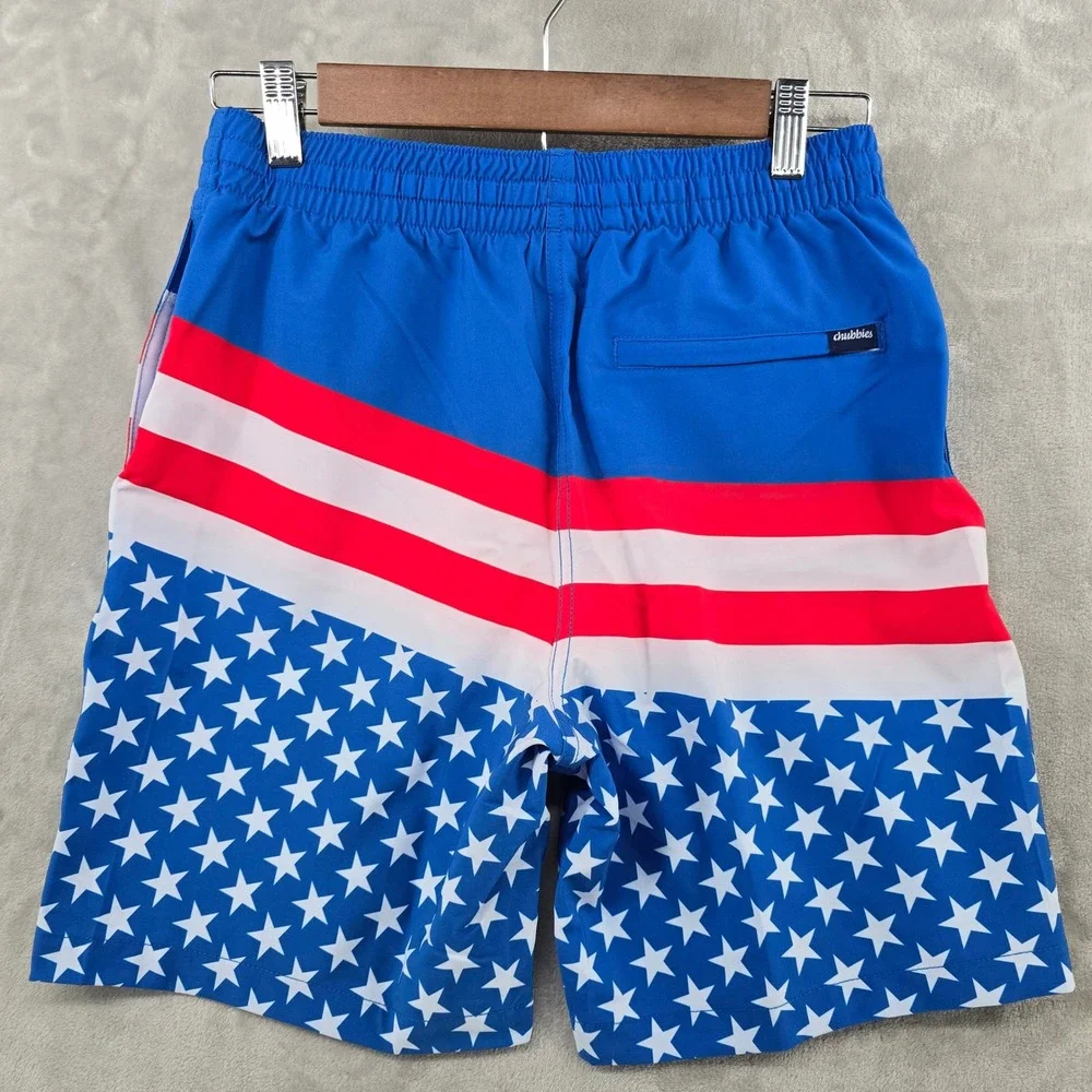 Chubbies Swim Trunk Mens Small Blue The Pump Up The Jams‎ 7